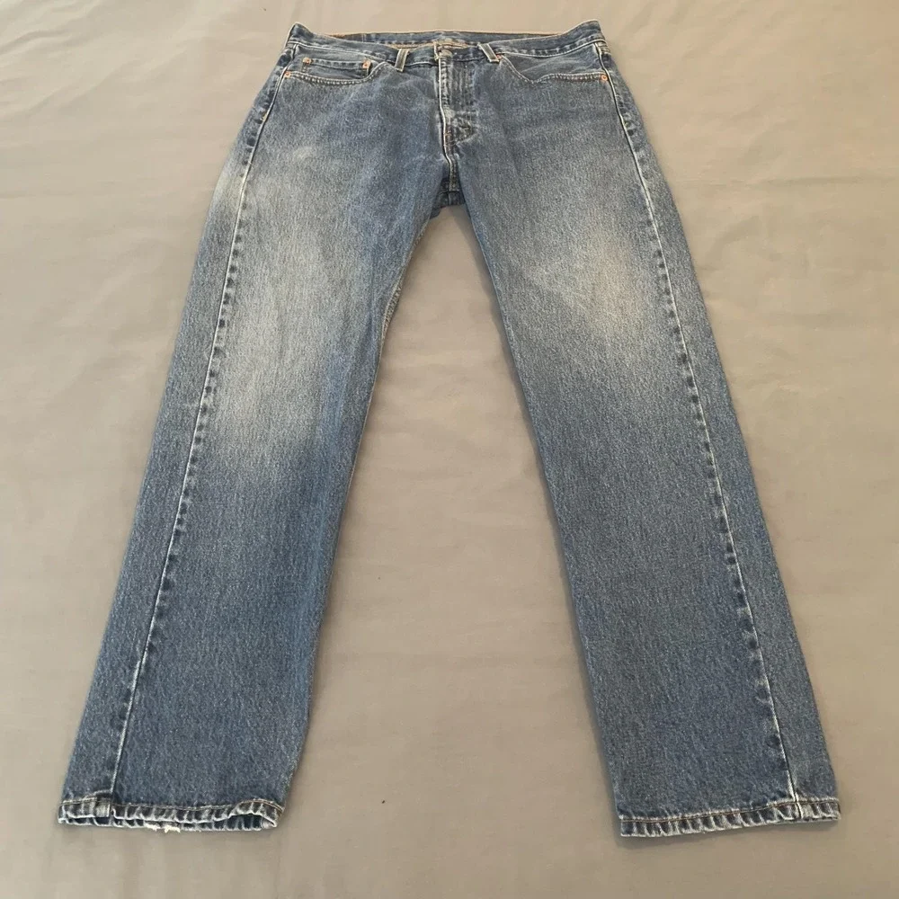 Levis 505 Jeans Mens 36x32 Blue Denim Straight Leg Medium Wash 100% Cotton Rodeo